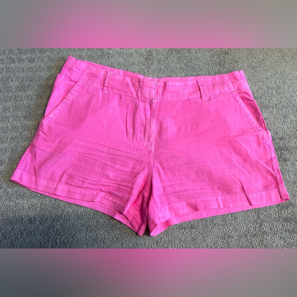 Vineyard Vines Outlet Hot Pink Cotten/Linen Blend shorts, size 12